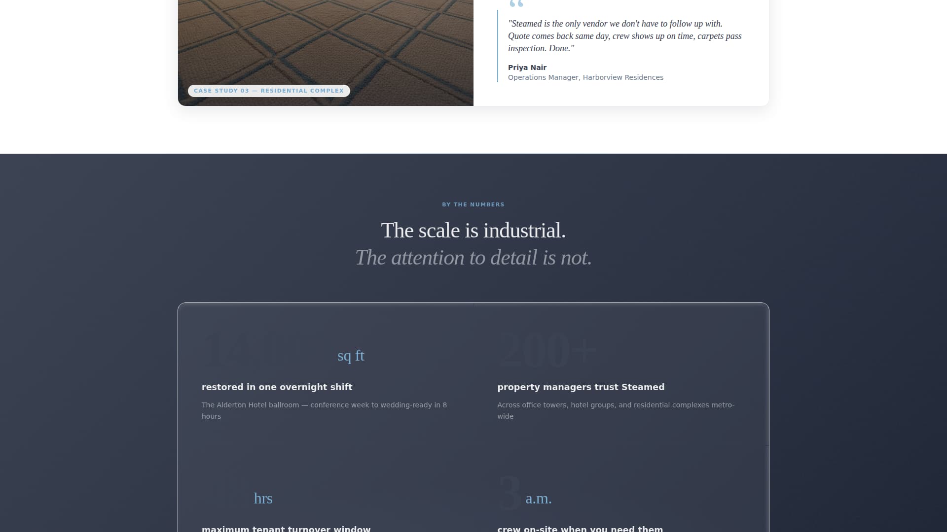 Steamed - Authoritative Carpetcleaning Landing Page Template