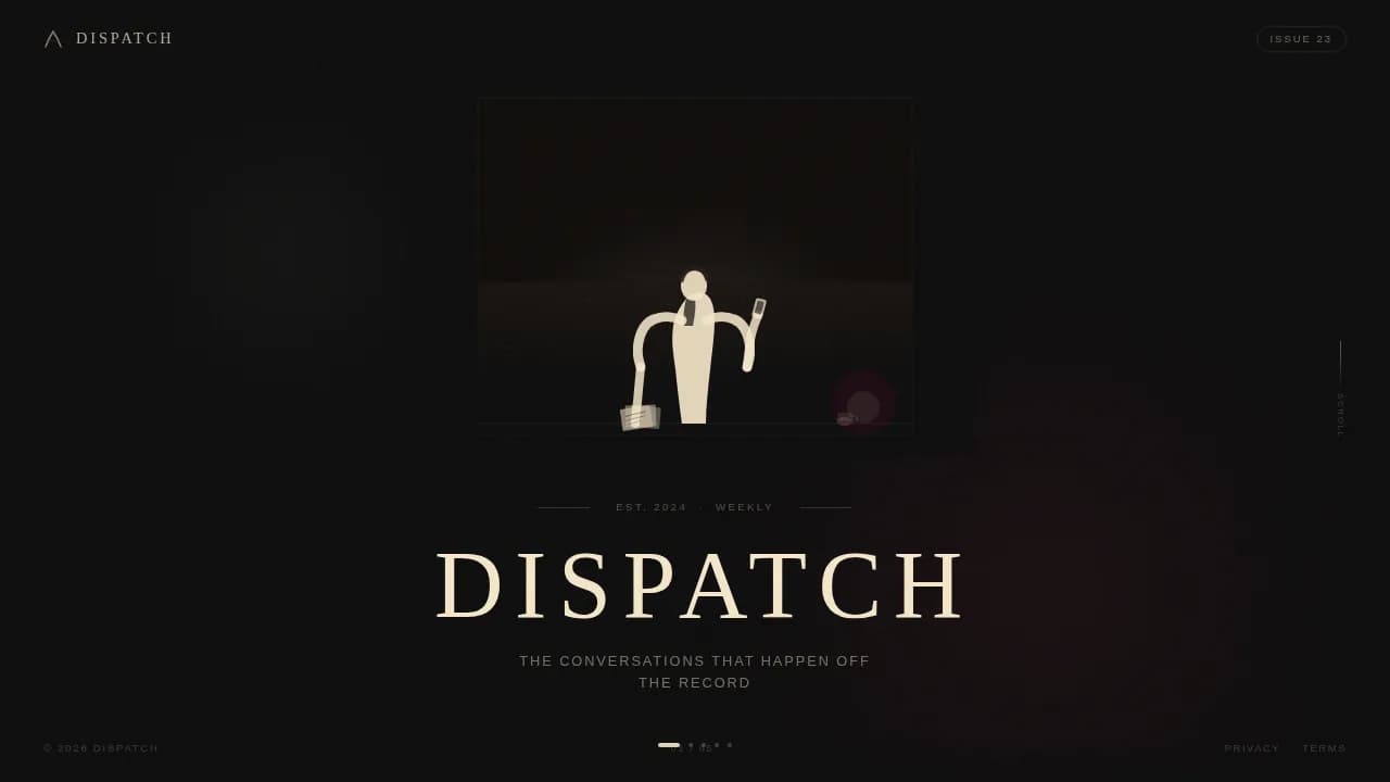 Dispatch — Bold Venture Capital Newsletter Landing Page Template