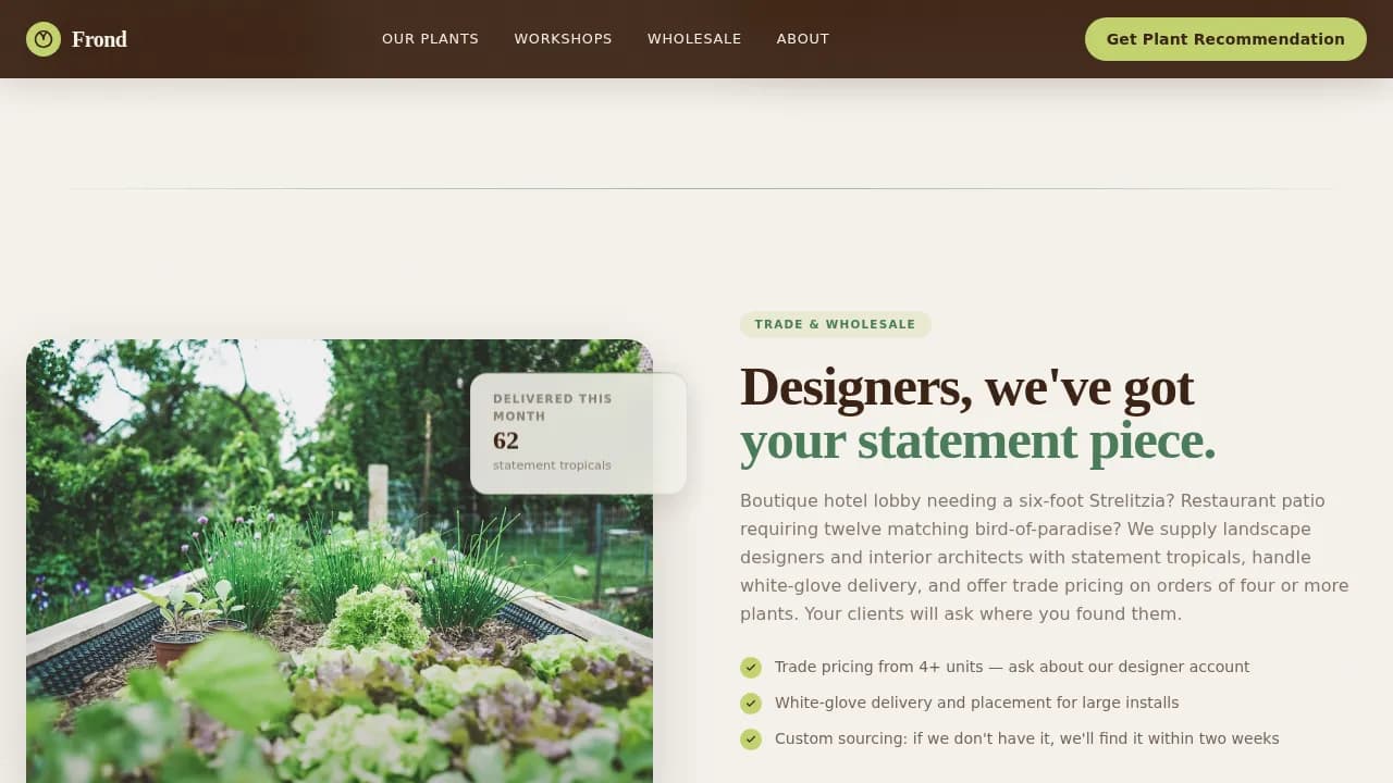 Nursery & Plant Farm Professional Website Template