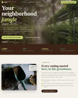 Nursery & Plant Farm Professional Website Template