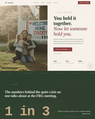 Stronghold — Steadfast Military Community Landing Page Template