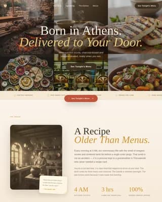 Greek Dining Professional Website Template