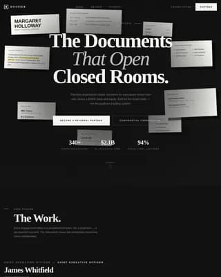 Dossier — Expert Executive Positioning Landing Page Template
