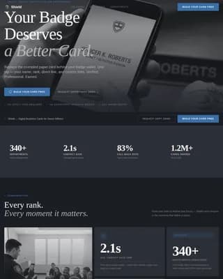 Police Officer Profile Professional Website Template
