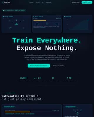Federated Learning Technology Reviews Website Template
