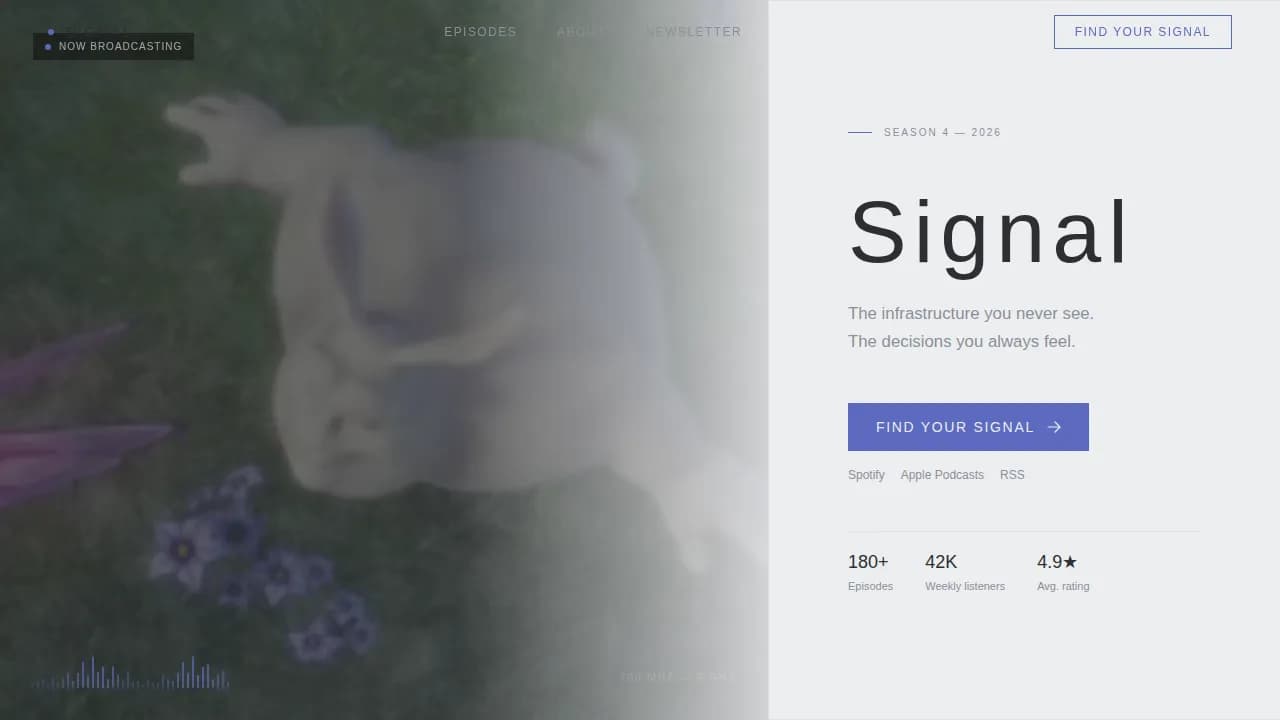 Signal — Premium Telecom Podcast Landing Page Template