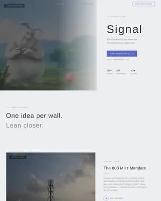 Signal — Premium Telecom Podcast Landing Page Template