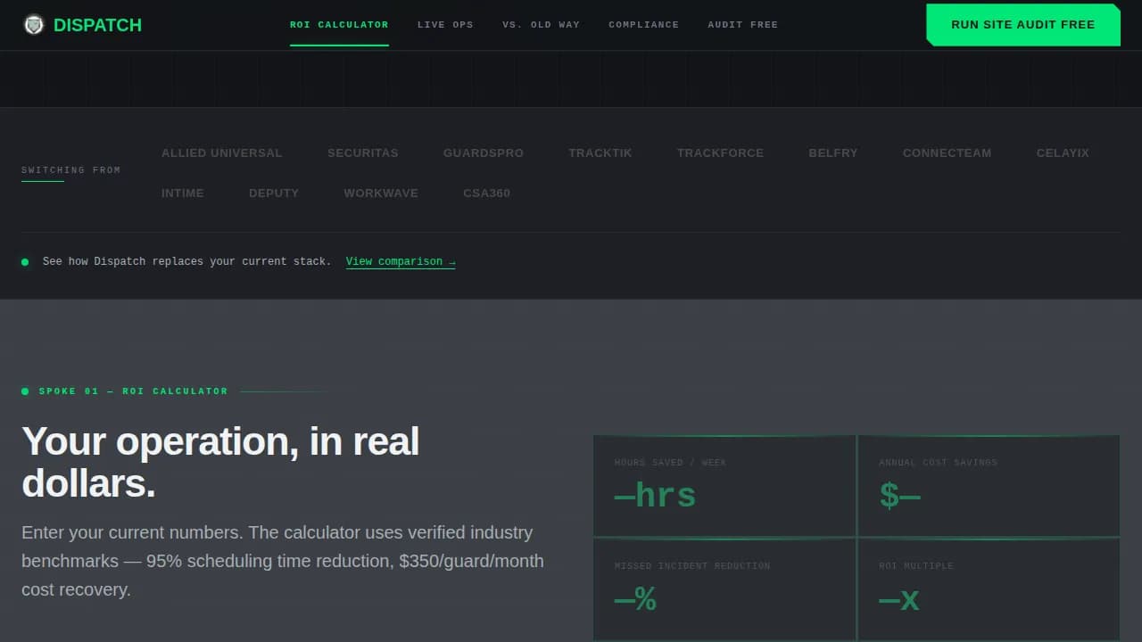 Mobilize — Live Security Operations Landing Page Template