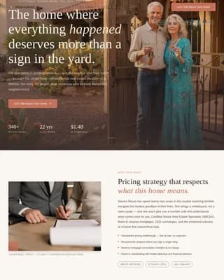 Homestead - Trusted Senior Real Estate Specialist Landing Page Template