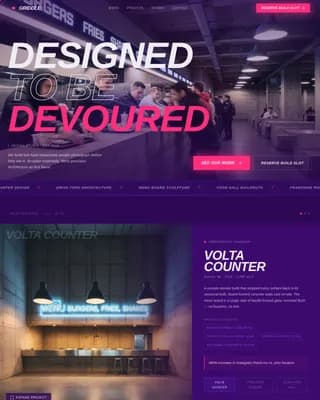 Kitchen — Modern Quick Service Studio Landing Page Template