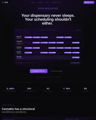 Schedule — Regulated Cannabis Workforce Landing Page Template