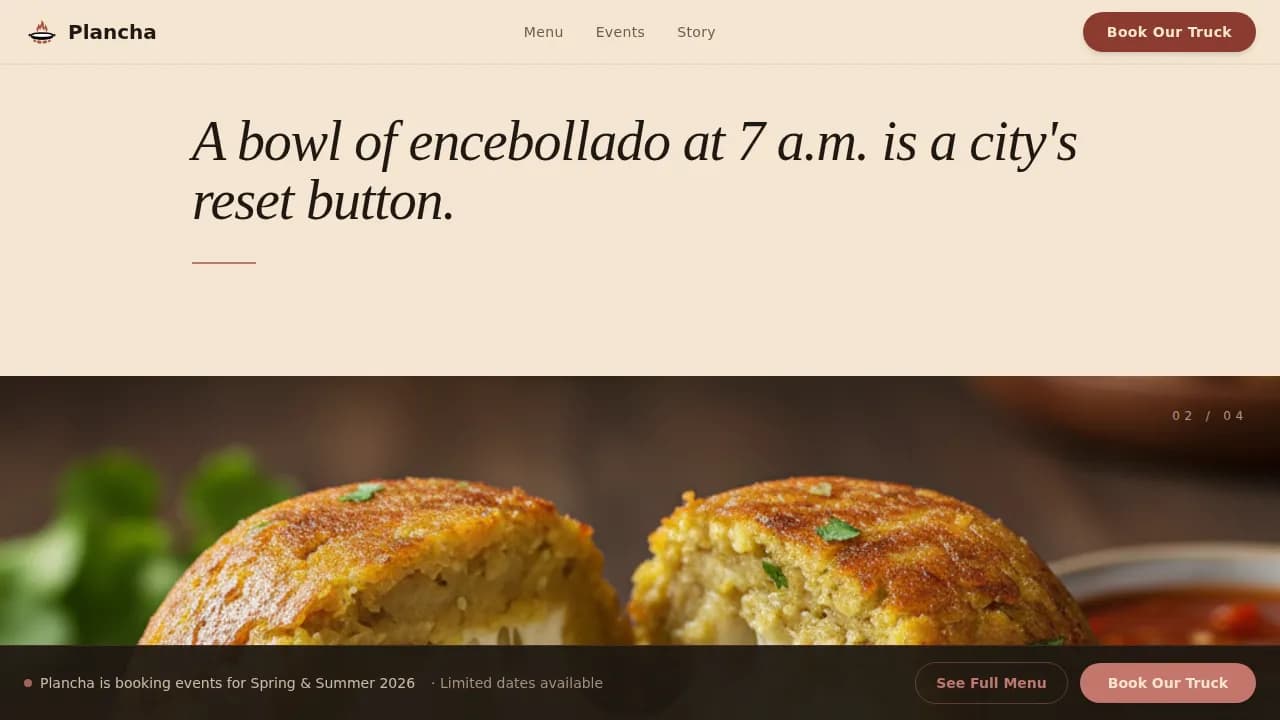 Fiesta — Mobile Latin Cuisine Service Landing Page Template