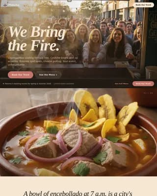 Fiesta — Mobile Latin Cuisine Service Landing Page Template