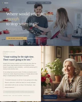 Sanctuary — Trusted Senior Living Landing Page Template