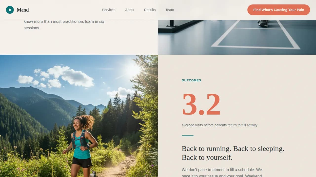 Restore — Evidence-Based Physical Therapy Landing Page Template