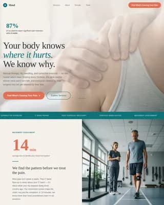 Restore — Evidence-Based Physical Therapy Landing Page Template