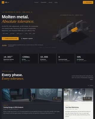 Diecast - Precision Manufacturing Process Landing Page Template