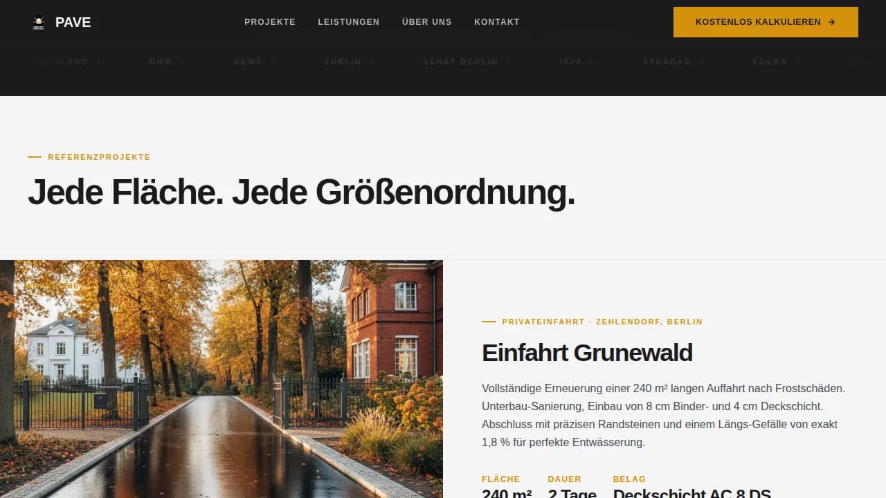 Surface — Premium Pavement Solutions Landing Page Template