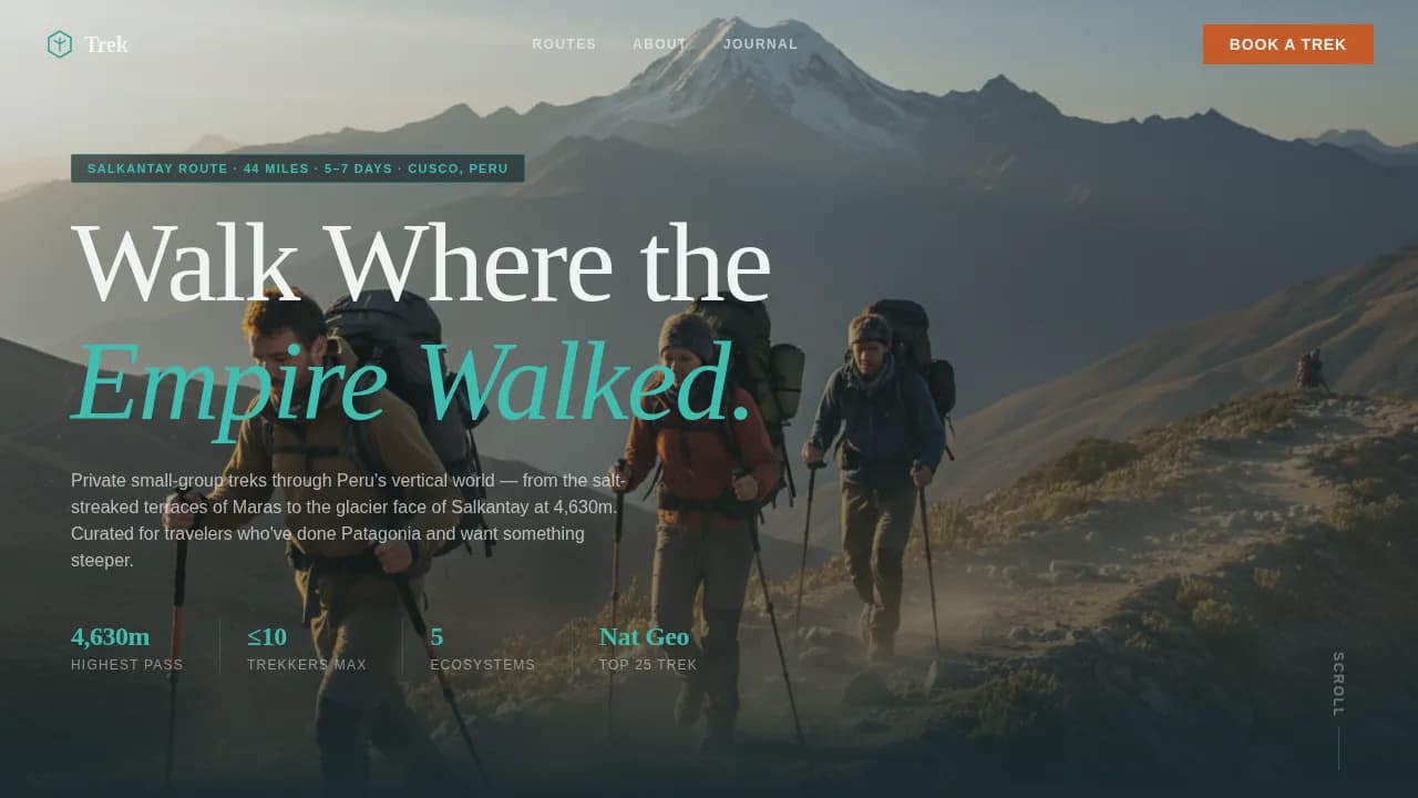 Wanderlust — Iconic Empire Tours Landing Page Template