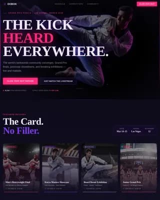Taekwondo Professional Website Template