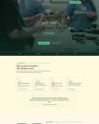 Mobilize - Purposeful Volunteer Landing Page Template
