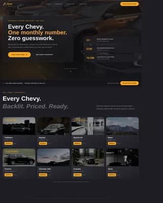 Drive — Premium Chevrolet Leasing Landing Page Template