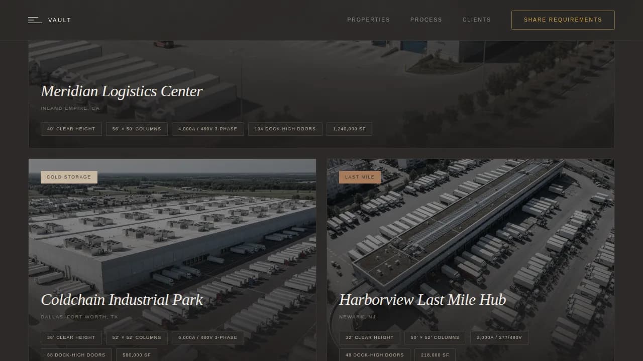 Strongbox — Premier Warehouse Landing Page Template