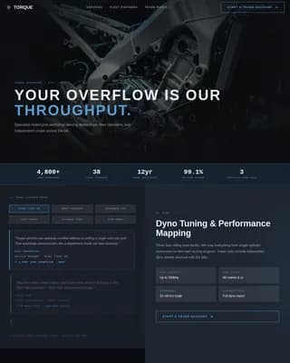 Accelerate — Premium Motorcycle Repair Landing Page Template