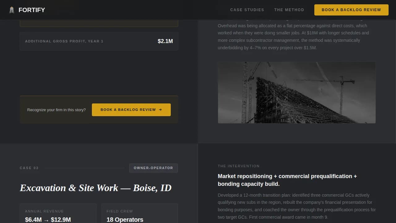 Elevate — Expert Construction Strategy Landing Page Template