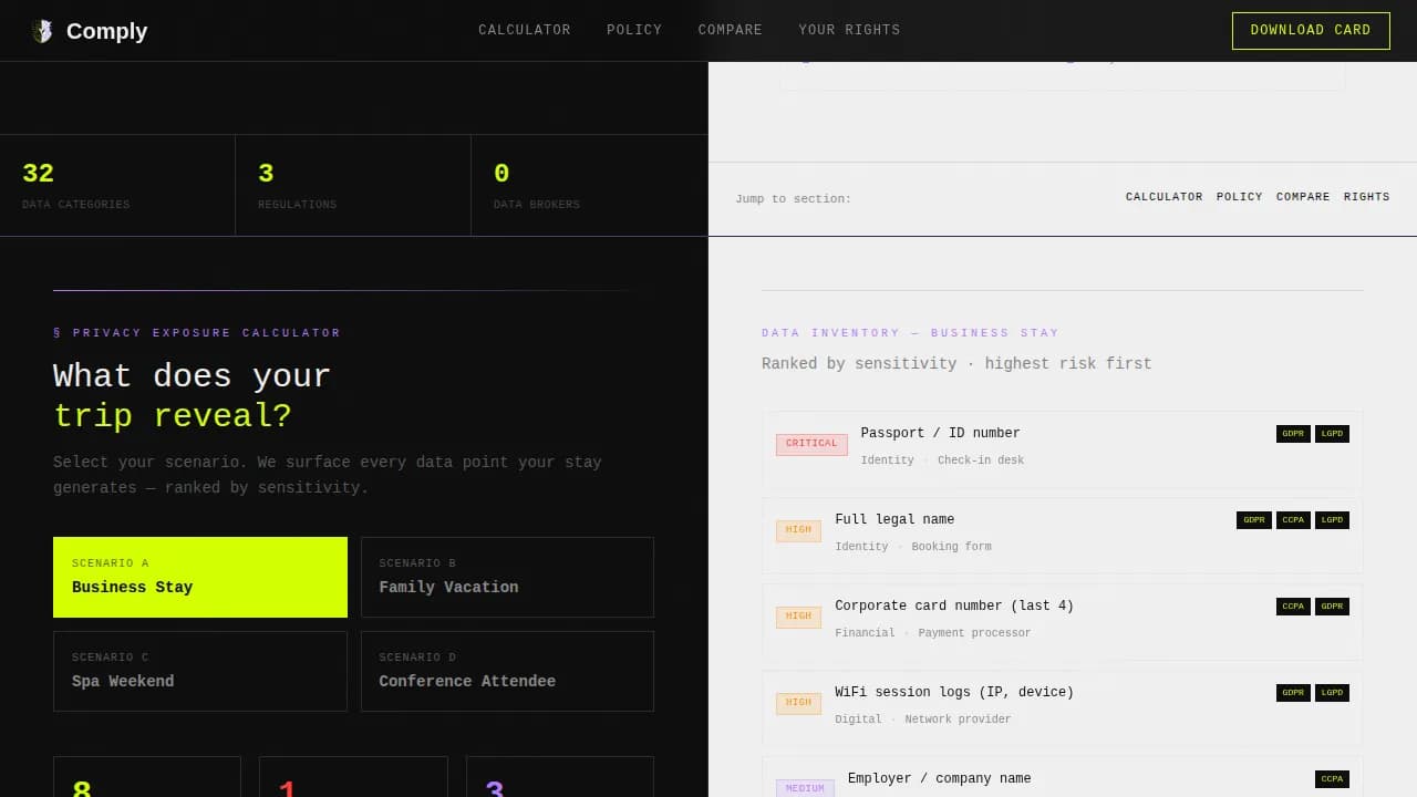 Privacy — Transparent Guest Data Policy Landing Page Template
