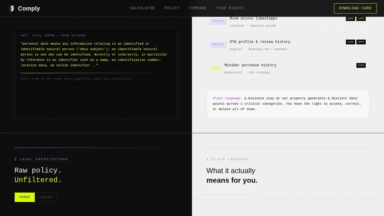 Privacy — Transparent Guest Data Policy Landing Page Template