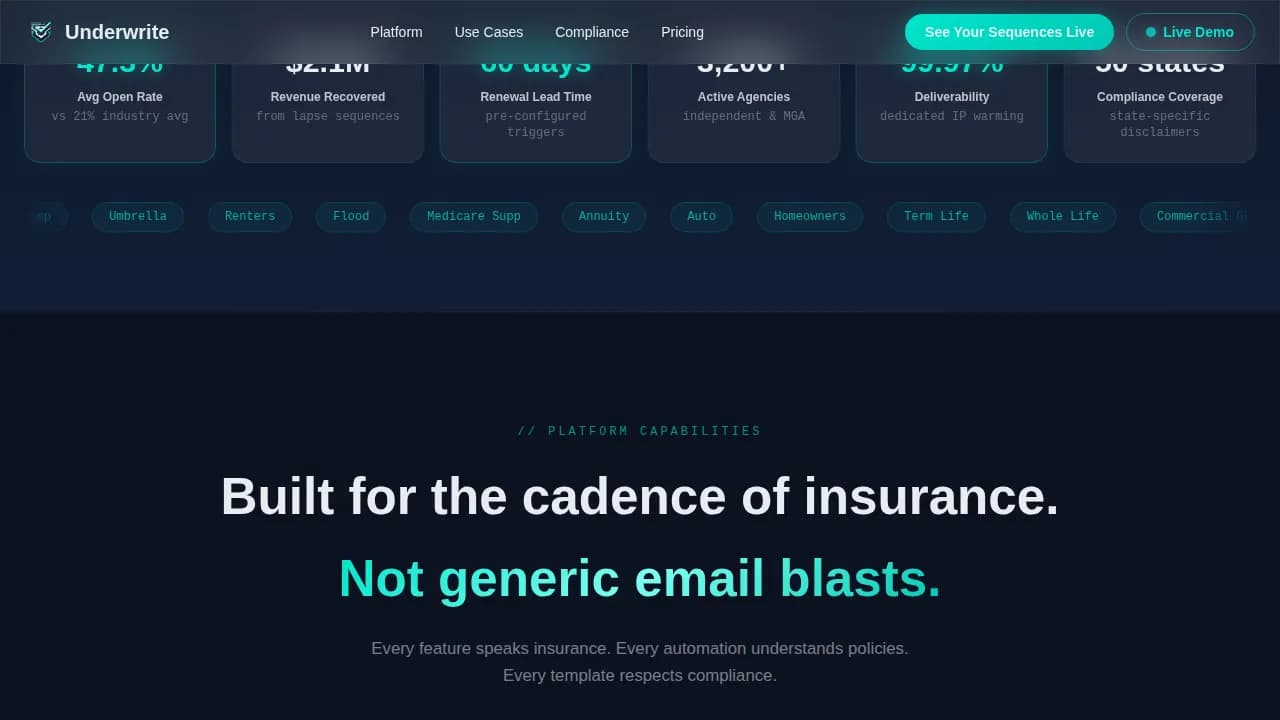 Engage — Smart Insurance Marketing Landing Page Template
