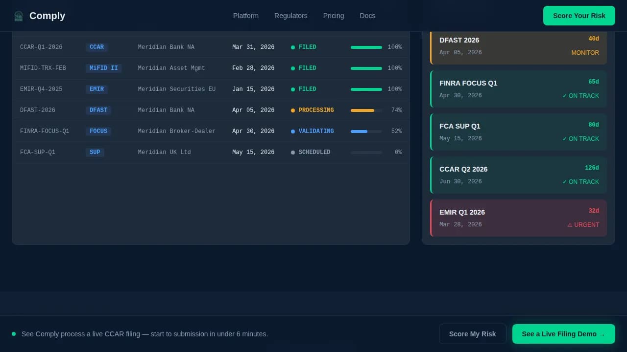 Navigate — Intelligent Regulatory Hub Landing Page Template