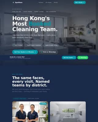 Immaculate — Trusted Cleaning Service Landing Page Template