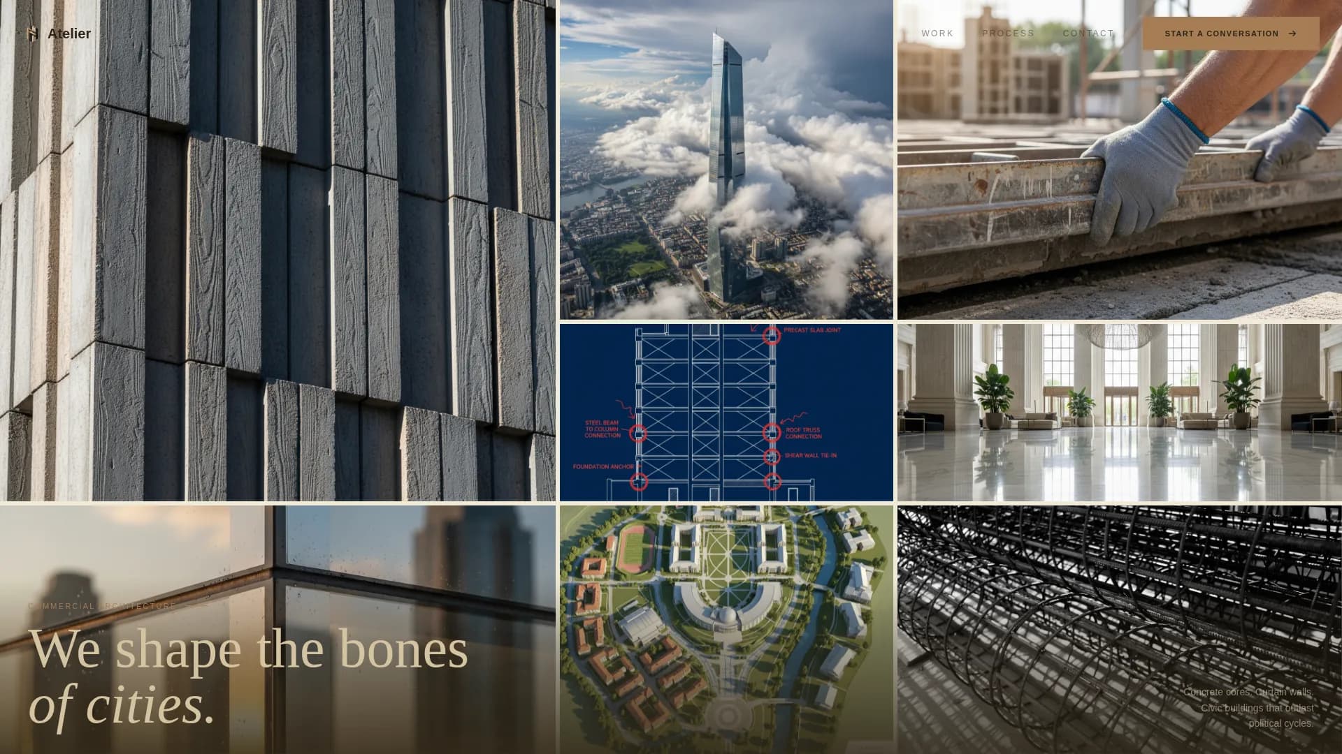 Blueprint — Innovative Architecture Marketing Landing Page Template