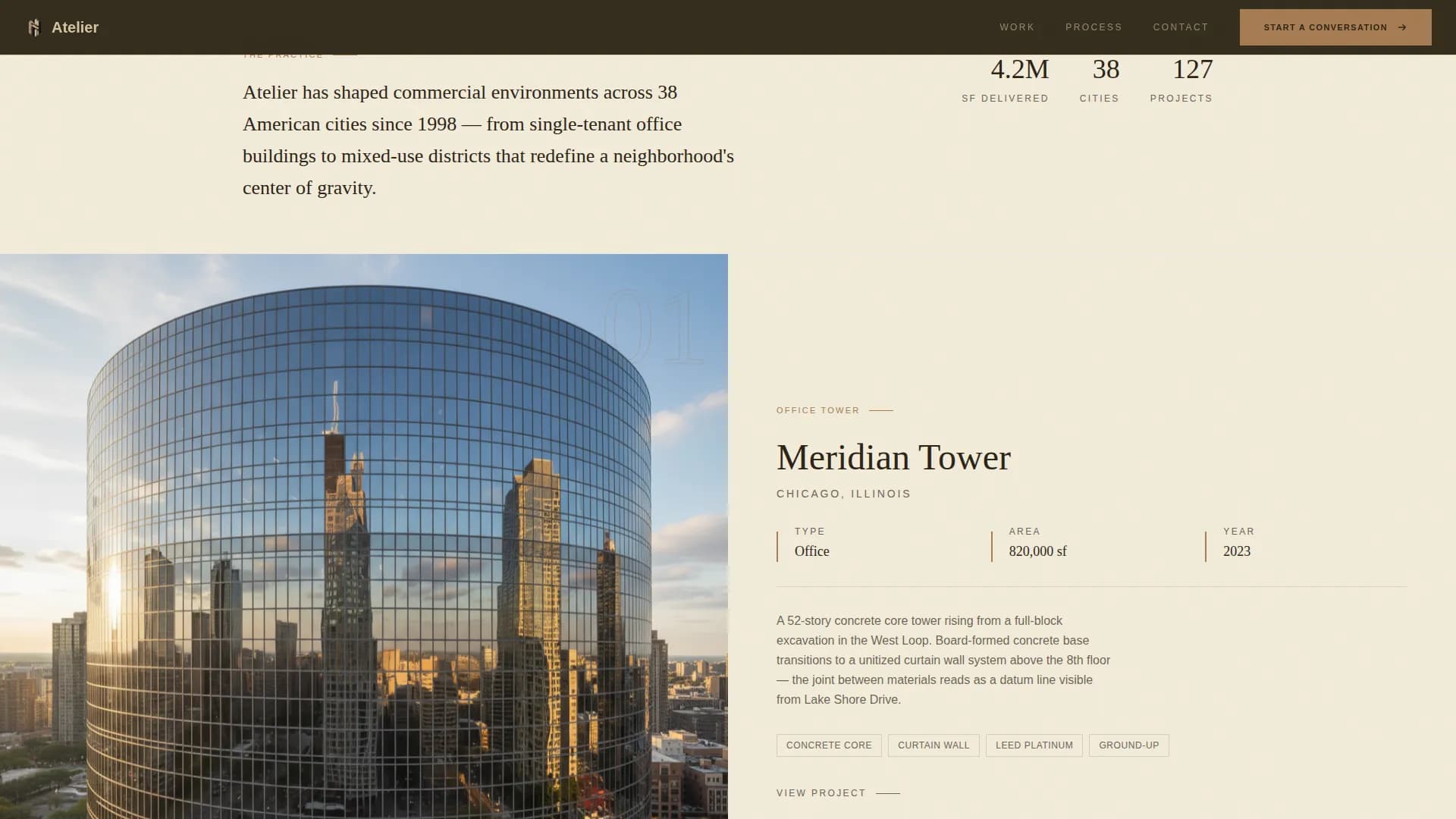 Blueprint — Innovative Architecture Marketing Landing Page Template