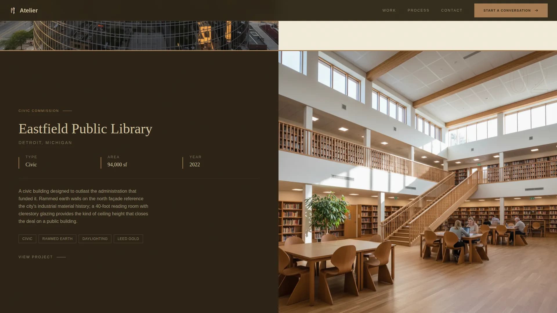Blueprint — Innovative Architecture Marketing Landing Page Template