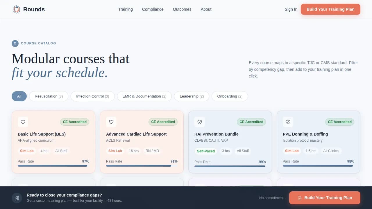 Certify — Expert Healthcare Training Landing Page Template