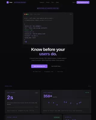 Monitor - DevOps Uptime Tracking Landing Page Template