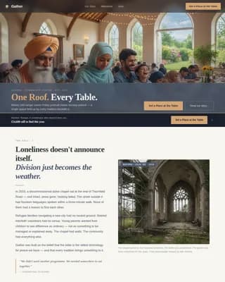 Gather — Inclusive Community Fundraising Landing Page Template