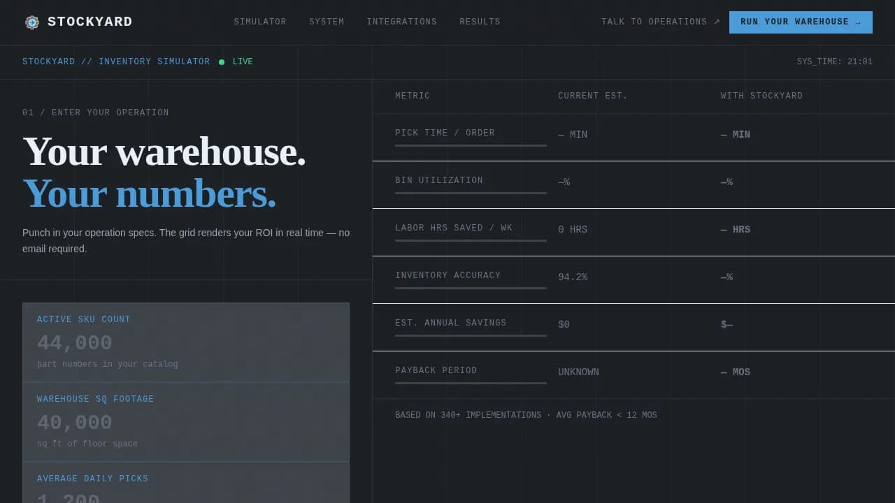 Stockyard — Efficient Automotive Logistics Landing Page Template