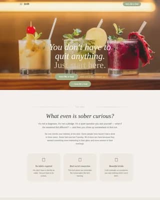 Thrive — Inclusive Alcohol-Free Community Landing Page Template