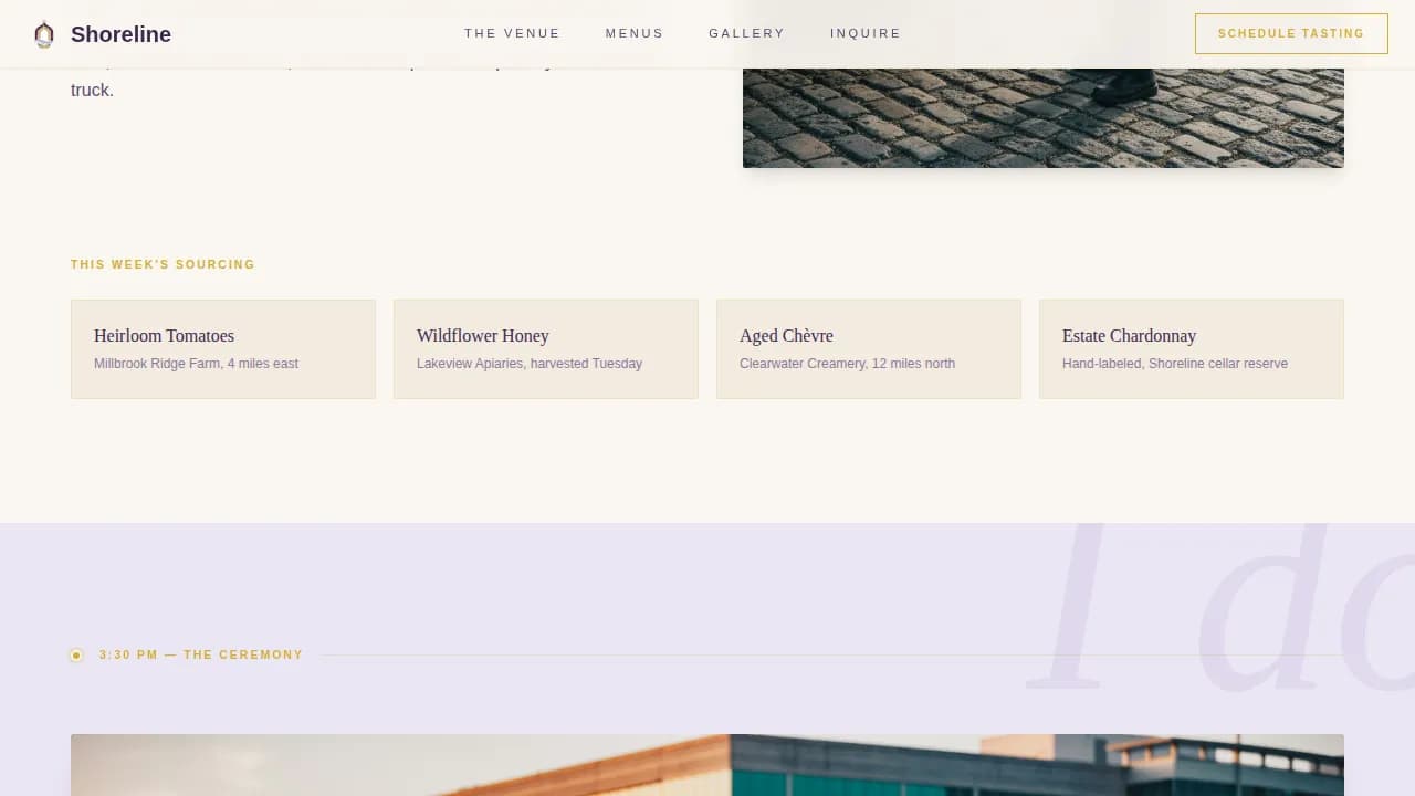 Waterside — Premium Wedding Venue Landing Page Template