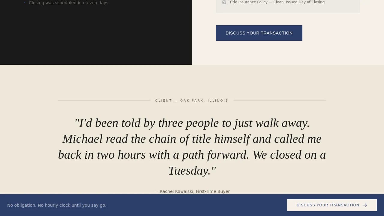 Advocate — Authoritative Property Law Landing Page Template