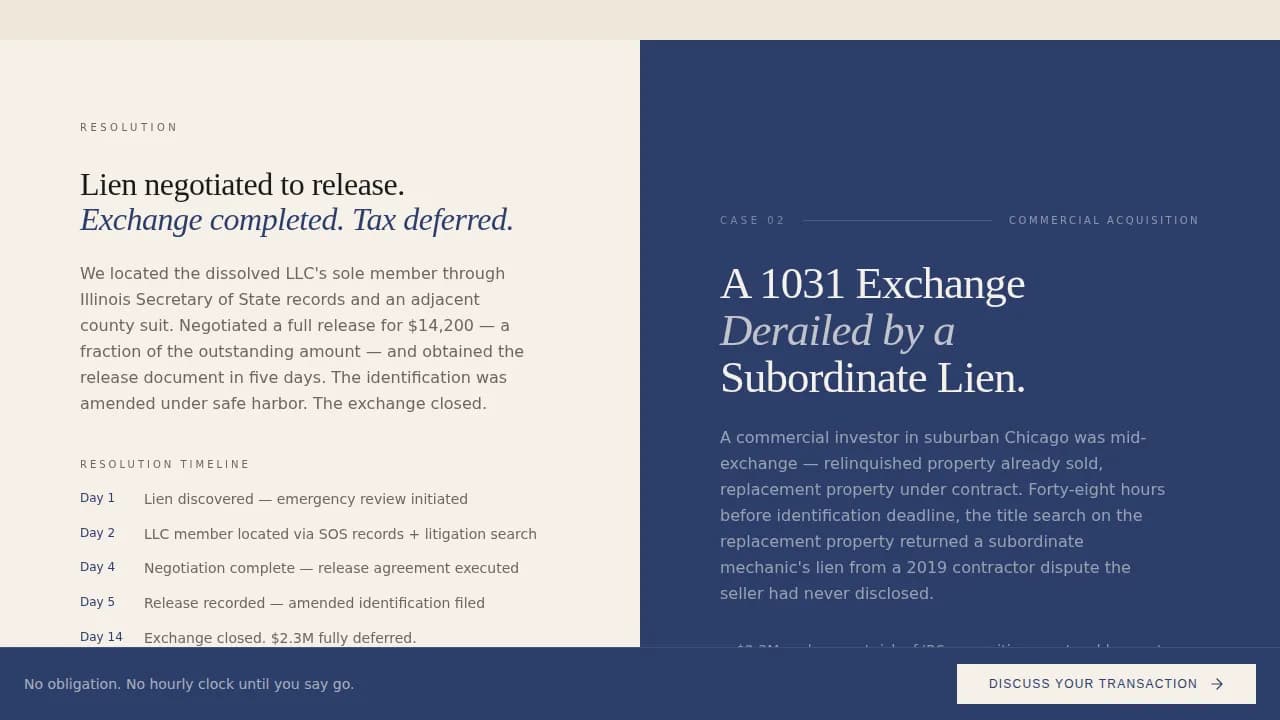 Advocate — Authoritative Property Law Landing Page Template