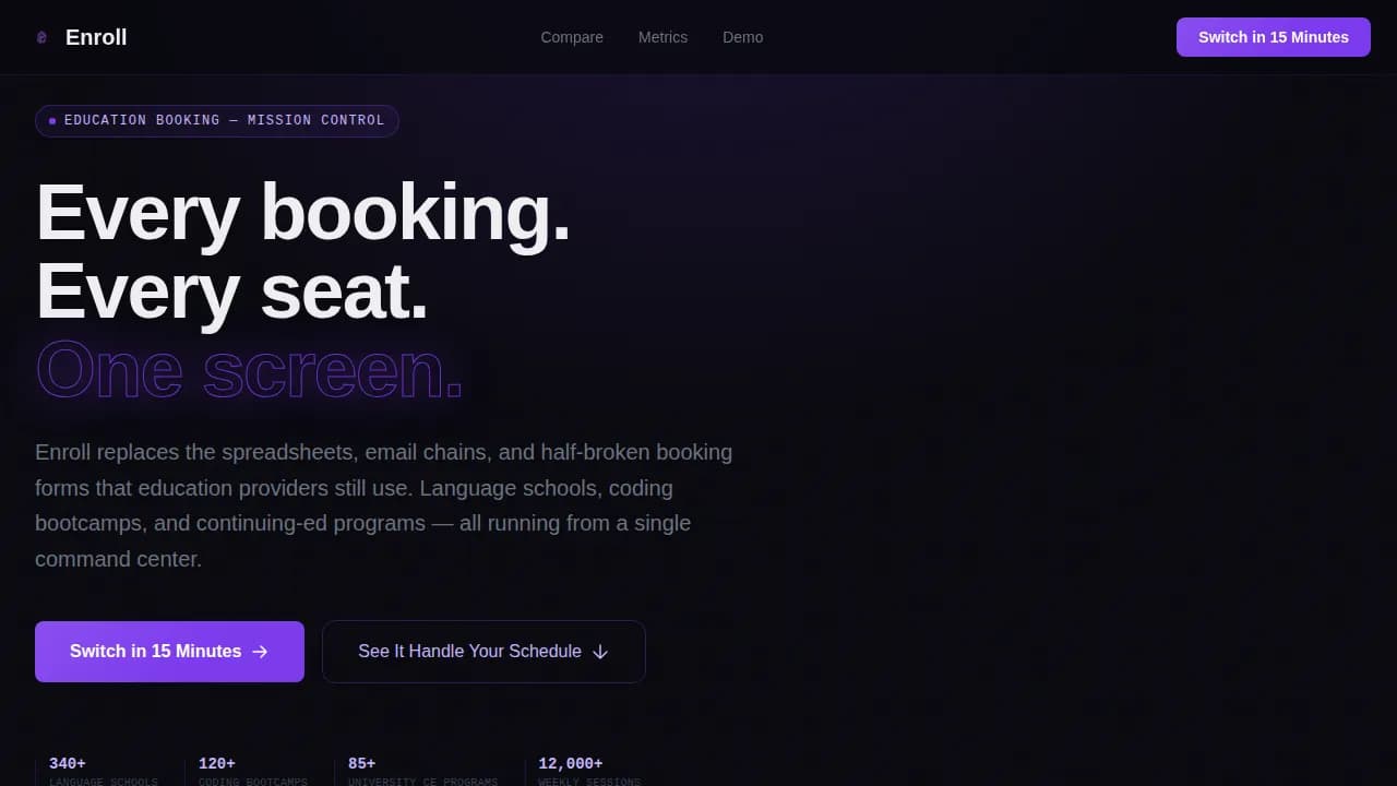 Dashboard — Data-Driven Learning Platform Landing Page Template