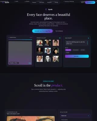 Synthesis — Smart Elderly Care Landing Page Template