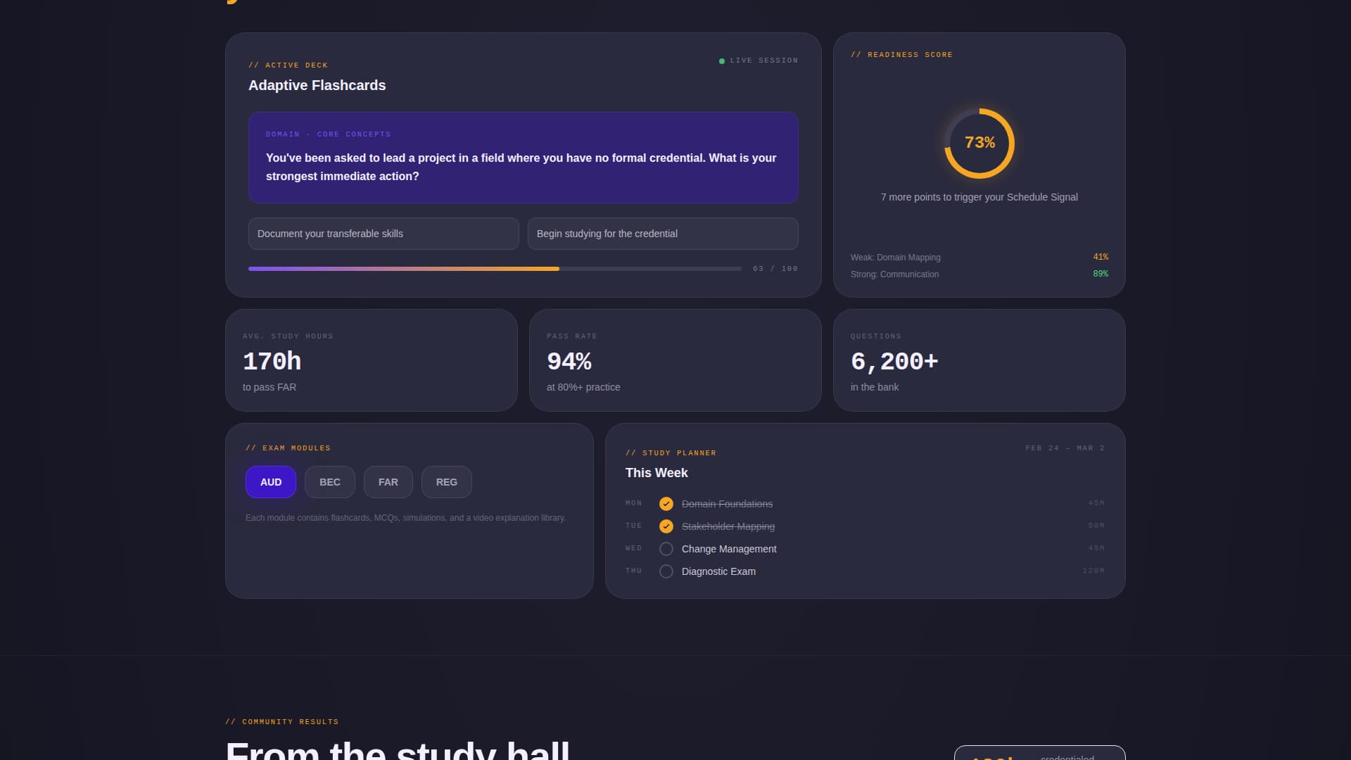 Cram - Focused Certification Landing Page Template