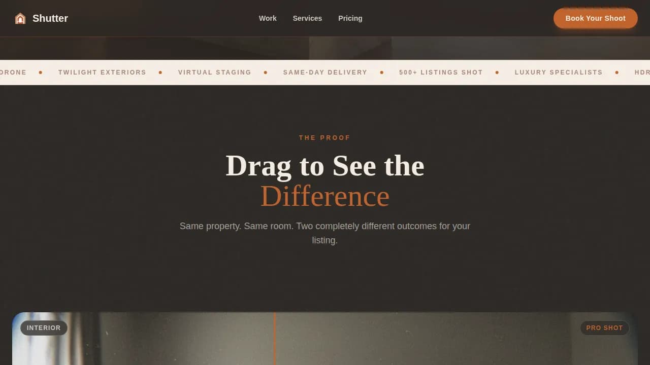 Capture — Professional Property Photography Landing Page Template