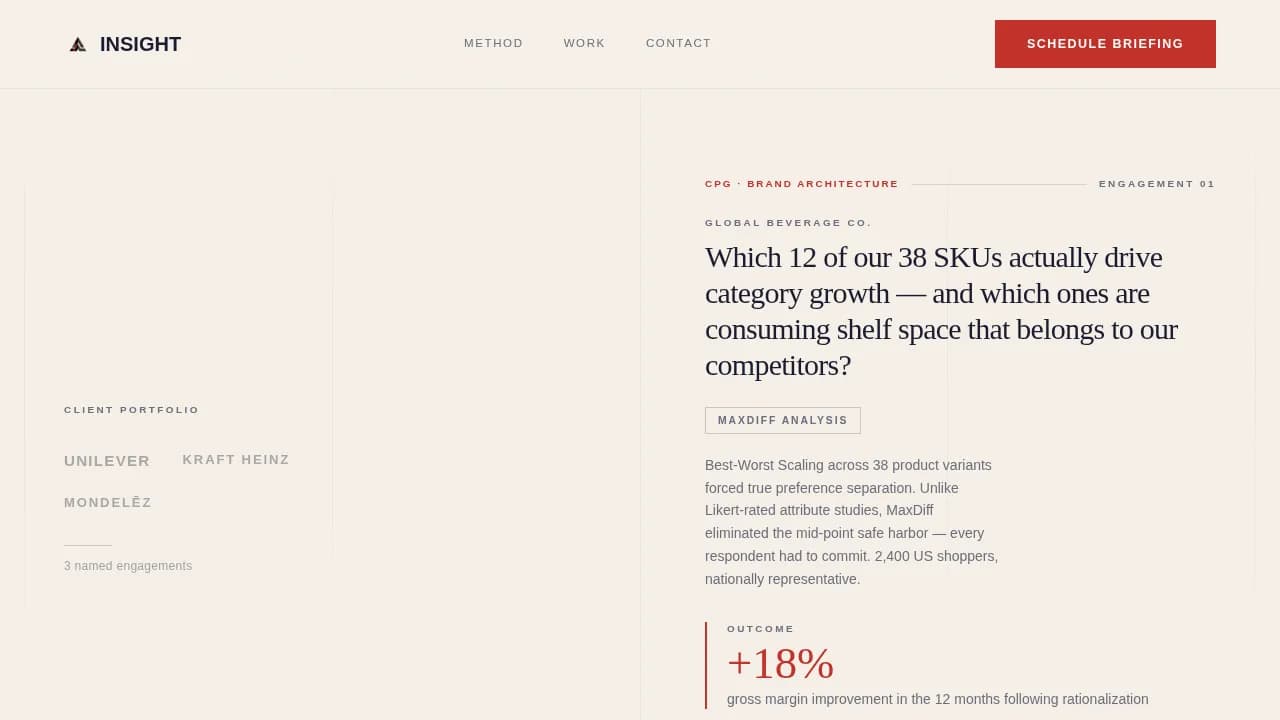 Boardroom — Executive Market Intelligence Landing Page Template